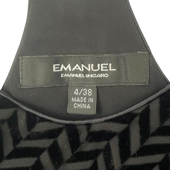 EMANUEL Emanuel Ungaro Velvet and Silk Burnout Maxi Dress - Size 4/38 - Picture 4 of 6